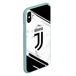 Чехол iPhone XS Max матовый Juventus, цвет: 3D-мятный — фото 2