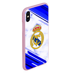 Чехол iPhone XS Max матовый Real Madrid, цвет: 3D-розовый — фото 2