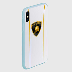 Чехол iPhone XS Max матовый Lamborghini SPORT, цвет: 3D-голубой — фото 2