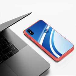 Чехол iPhone XS Max матовый NASA: Space Style, цвет: 3D-красный — фото 2