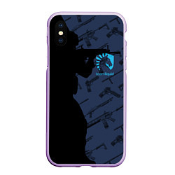 Чехол iPhone XS Max матовый CS:GO Team Liquid, цвет: 3D-сиреневый