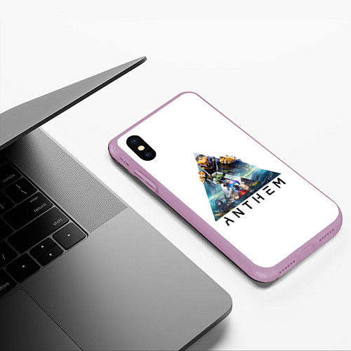 Чехол iPhone XS Max матовый ANTHEM Planet / 3D-Сиреневый – фото 3