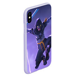 Чехол iPhone XS Max матовый Fortnite Mythic, цвет: 3D-светло-сиреневый — фото 2