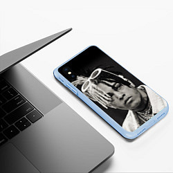 Чехол iPhone XS Max матовый XXXTentacion, цвет: 3D-голубой — фото 2