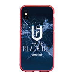 Чехол iPhone XS Max матовый Operation Black Ice, цвет: 3D-красный