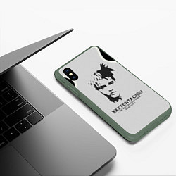 Чехол iPhone XS Max матовый XXXTentacion RIP, цвет: 3D-темно-зеленый — фото 2