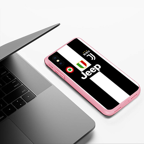 Чехол iPhone XS Max матовый Роналду Ювентус / 3D-Баблгам – фото 3