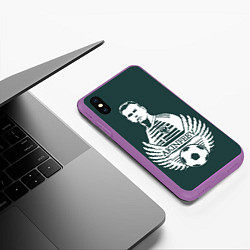 Чехол iPhone XS Max матовый Akinfeev Style, цвет: 3D-фиолетовый — фото 2