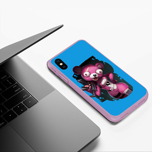 Чехол iPhone XS Max матовый Cuddle Team Leader / 3D-Сиреневый – фото 3