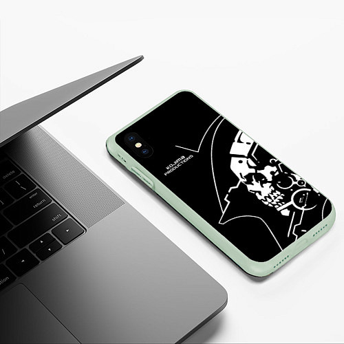 Чехол iPhone XS Max матовый Ludens Kojima Productions / 3D-Салатовый – фото 3