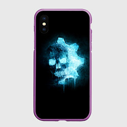 Чехол iPhone XS Max матовый Gears of War: Death Shadow, цвет: 3D-фиолетовый