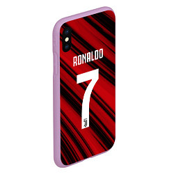 Чехол iPhone XS Max матовый Ronaldo 7: Red Sport, цвет: 3D-сиреневый — фото 2