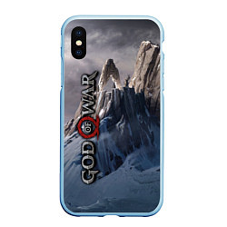 Чехол iPhone XS Max матовый God of War: Winter, цвет: 3D-голубой