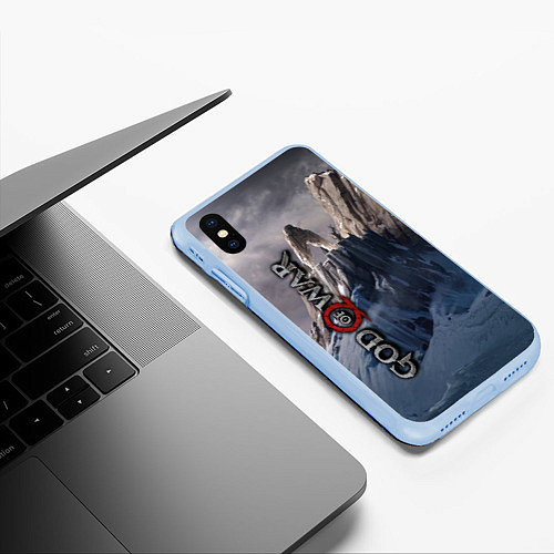 Чехол iPhone XS Max матовый God of War: Winter / 3D-Голубой – фото 3