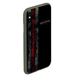 Чехол iPhone XS Max матовый God of War: Black Style, цвет: 3D-темно-зеленый — фото 2