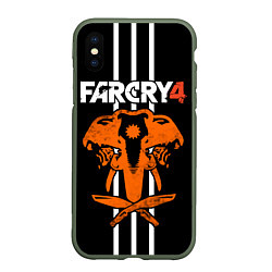 Чехол iPhone XS Max матовый Far Cry 4: Orange Elephant, цвет: 3D-темно-зеленый