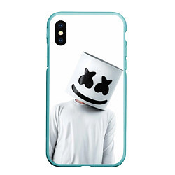 Чехол iPhone XS Max матовый Marshmallow: White Only, цвет: 3D-мятный