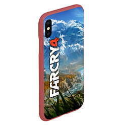 Чехол iPhone XS Max матовый Far Cry 4: Ice Mountains, цвет: 3D-красный — фото 2