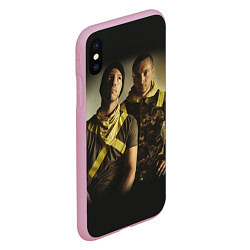 Чехол iPhone XS Max матовый 21 Pilots Boys, цвет: 3D-розовый — фото 2