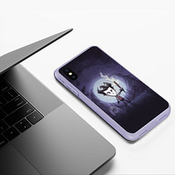 Чехол iPhone XS Max матовый Wilson under the moon, цвет: 3D-светло-сиреневый — фото 2