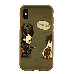 Чехол iPhone XS Max матовый Wilson outcast, цвет: 3D-коричневый