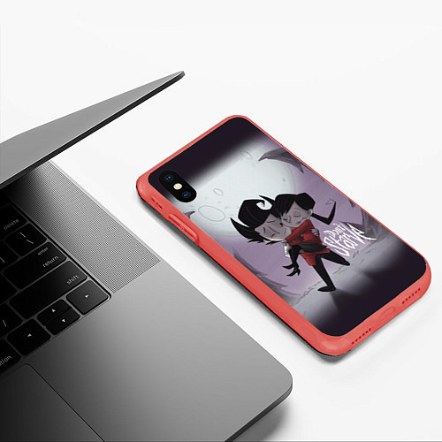 Чехол iPhone XS Max матовый Don't Starve: Love / 3D-Красный – фото 3