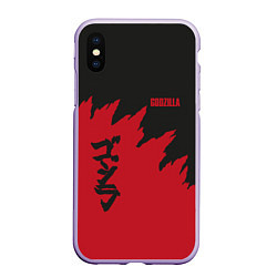 Чехол iPhone XS Max матовый Godzilla: Dark Style, цвет: 3D-светло-сиреневый