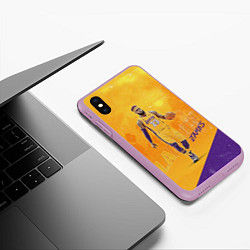 Чехол iPhone XS Max матовый LeBron James: NBA Star, цвет: 3D-сиреневый — фото 2