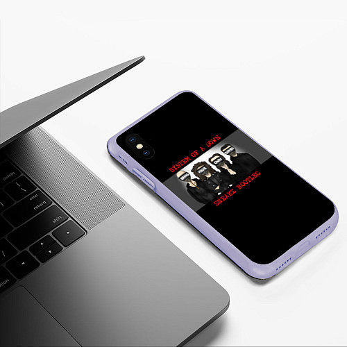 Чехол iPhone XS Max матовый System Of A Down - Sneakz Bootleg / 3D-Светло-сиреневый – фото 3