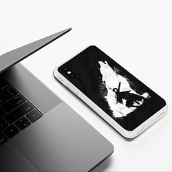 Чехол iPhone XS Max матовый Dark Souls: Howling Wolf, цвет: 3D-белый — фото 2