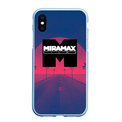 Чехол iPhone XS Max матовый Miramax Films, цвет: 3D-голубой