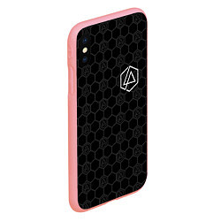 Чехол iPhone XS Max матовый Linkin Park: Black Carbon, цвет: 3D-баблгам — фото 2