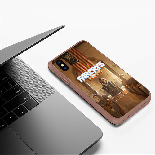 Чехол iPhone XS Max матовый Far Cry 5 / 3D-Коричневый – фото 3