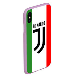 Чехол iPhone XS Max матовый Ronaldo Juve Italy, цвет: 3D-сиреневый — фото 2