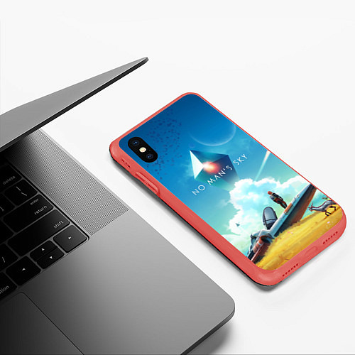 Чехол iPhone XS Max матовый No Man’s Sky: Atlas Rises / 3D-Красный – фото 3