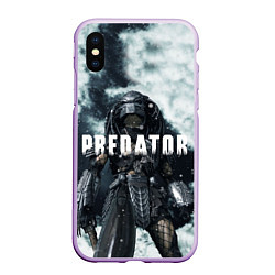 Чехол iPhone XS Max матовый Winter Predator, цвет: 3D-сиреневый