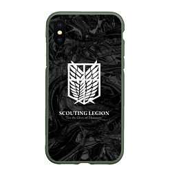 Чехол iPhone XS Max матовый Scouting Legion, цвет: 3D-темно-зеленый