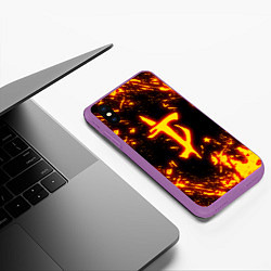 Чехол iPhone XS Max матовый DOOM: The Crucible, цвет: 3D-фиолетовый — фото 2