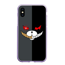 Чехол iPhone XS Max матовый KUROKUMA x MONOKUMA, цвет: 3D-светло-сиреневый