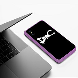 Чехол iPhone XS Max матовый DMC, цвет: 3D-фиолетовый — фото 2