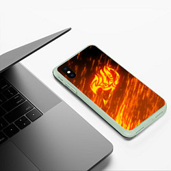 Чехол iPhone XS Max матовый NATSU DRAGNEEL, цвет: 3D-салатовый — фото 2