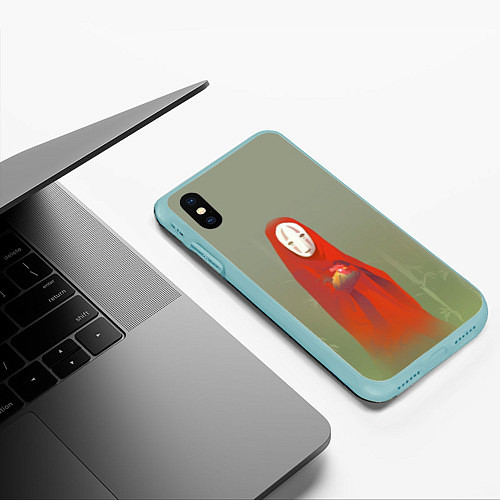 Чехол iPhone XS Max матовый Унесенные призраками / 3D-Мятный – фото 3