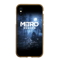 Чехол iPhone XS Max матовый Metro Exodus: Dark Moon, цвет: 3D-коричневый