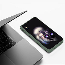 Чехол iPhone XS Max матовый Некромантия, цвет: 3D-темно-зеленый — фото 2