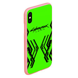 Чехол iPhone XS Max матовый Cyberpunk 2077: Acid Green, цвет: 3D-баблгам — фото 2