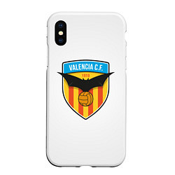 Чехол iPhone XS Max матовый Valencia C.F. 1919, цвет: 3D-белый