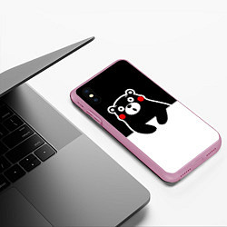 Чехол iPhone XS Max матовый Kumamon Surprised, цвет: 3D-розовый — фото 2