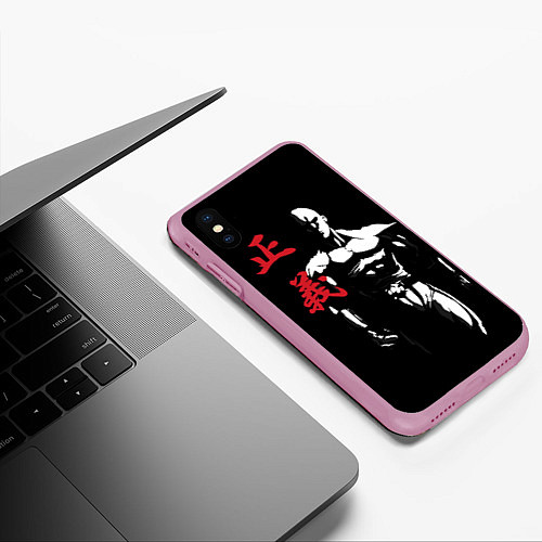 Чехол iPhone XS Max матовый Ok Hero / 3D-Розовый – фото 3