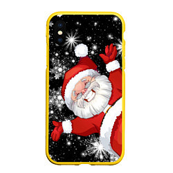 Чехол iPhone XS Max матовый Веселый Санта