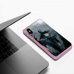 Чехол iPhone XS Max матовый Halloween Scarecrow, цвет: 3D-розовый — фото 2